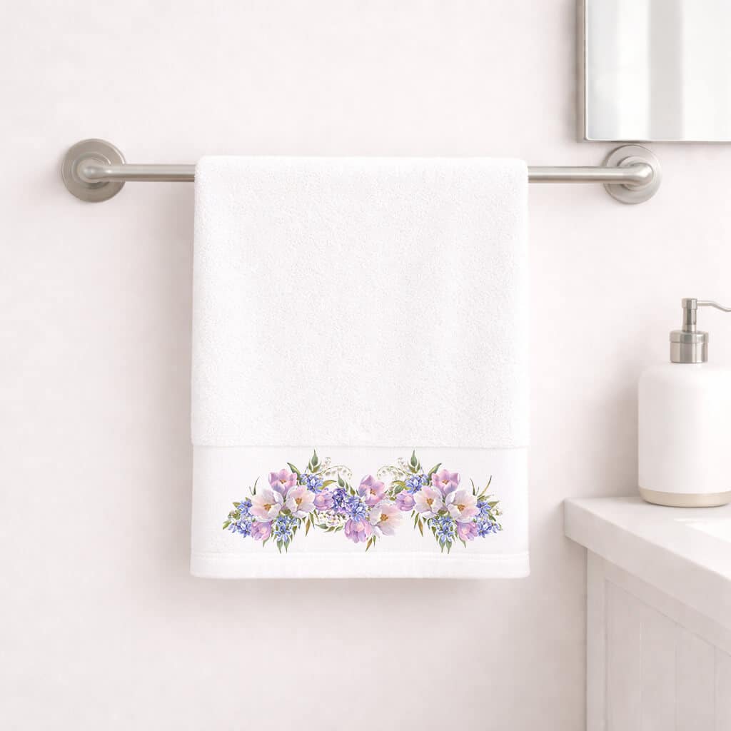Πετσέτα Προσώπου 50×90εκ Violet White