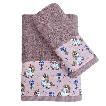 Παιδικές Πετσέτες (Σετ 2 Τεμ) Boho Unicorn