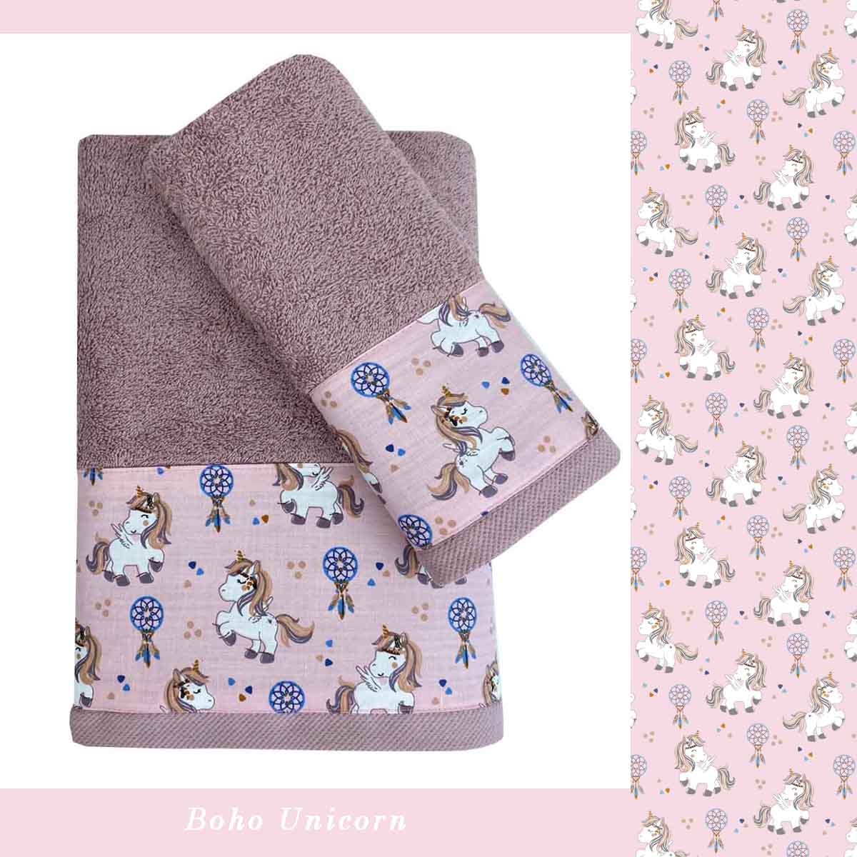Παιδικές Πετσέτες (Σετ 2 Τεμ) Boho Unicorn