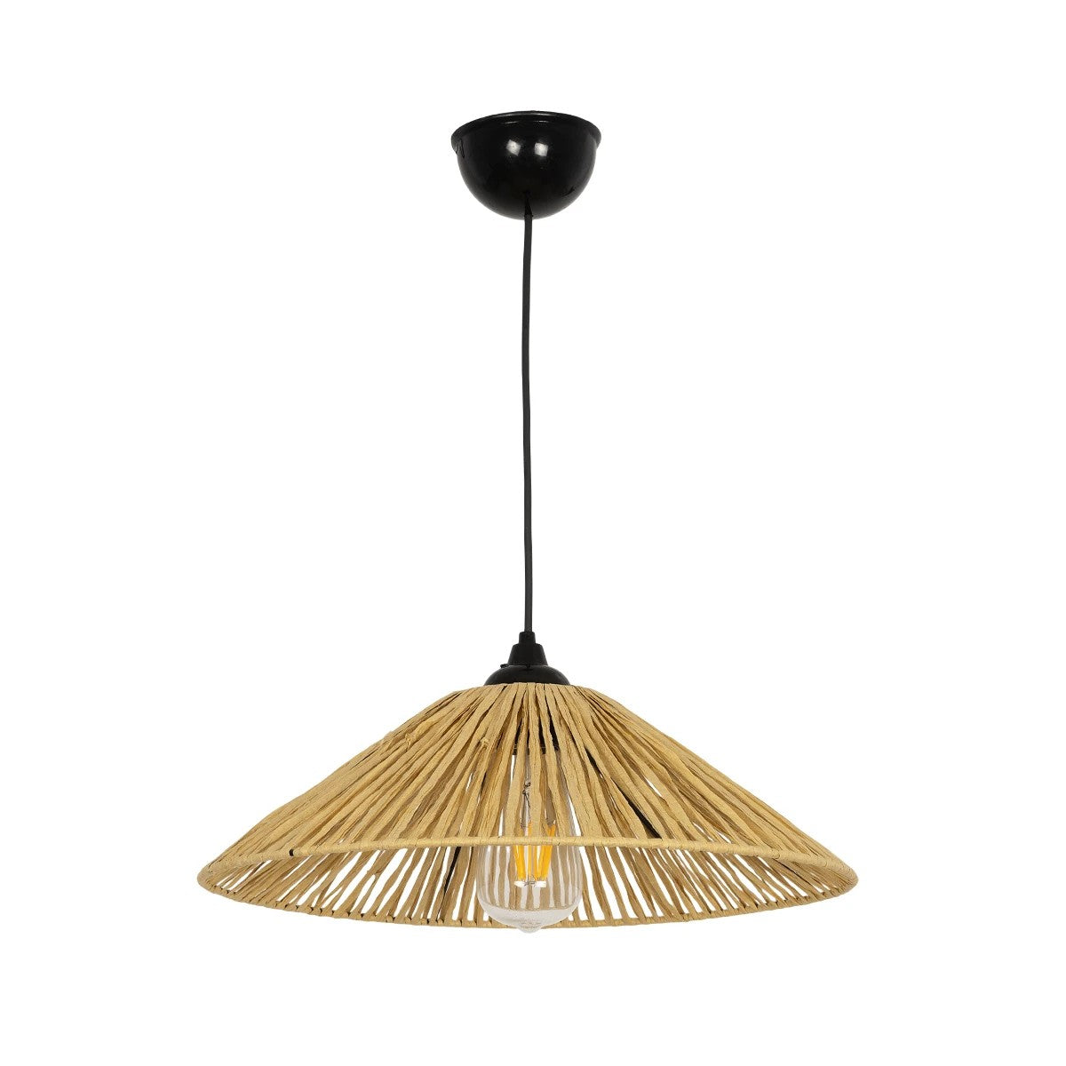 CHAPEAU 205-0086 Boho Κρεμαστό Φωτιστικό Οροφής με Ντουί 1 x E27 AC 220-240V IP20 - Μπεζ - M41 x Π41 x Υ17