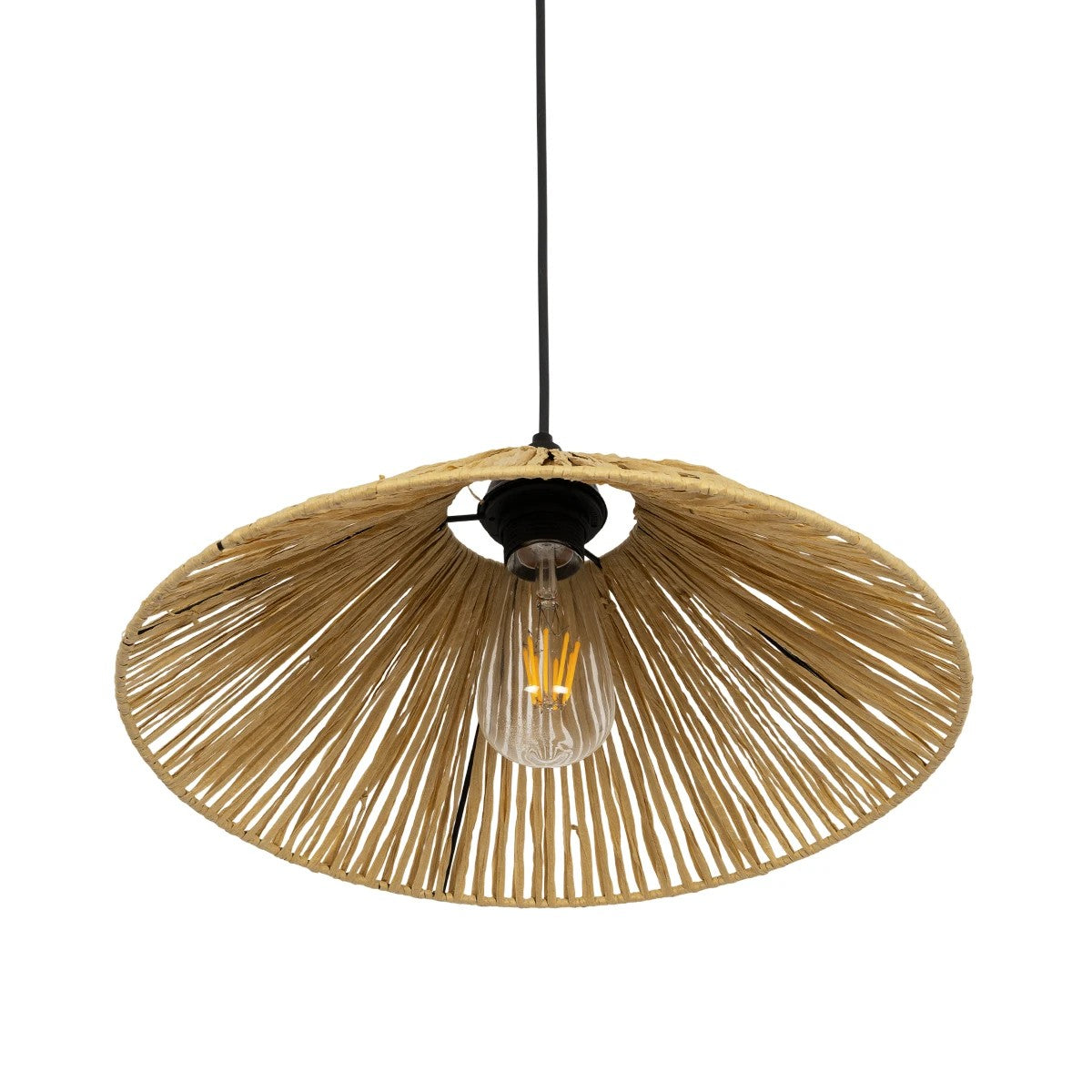CHAPEAU 205-0086 Boho Κρεμαστό Φωτιστικό Οροφής με Ντουί 1 x E27 AC 220-240V IP20 - Μπεζ - M41 x Π41 x Υ17
