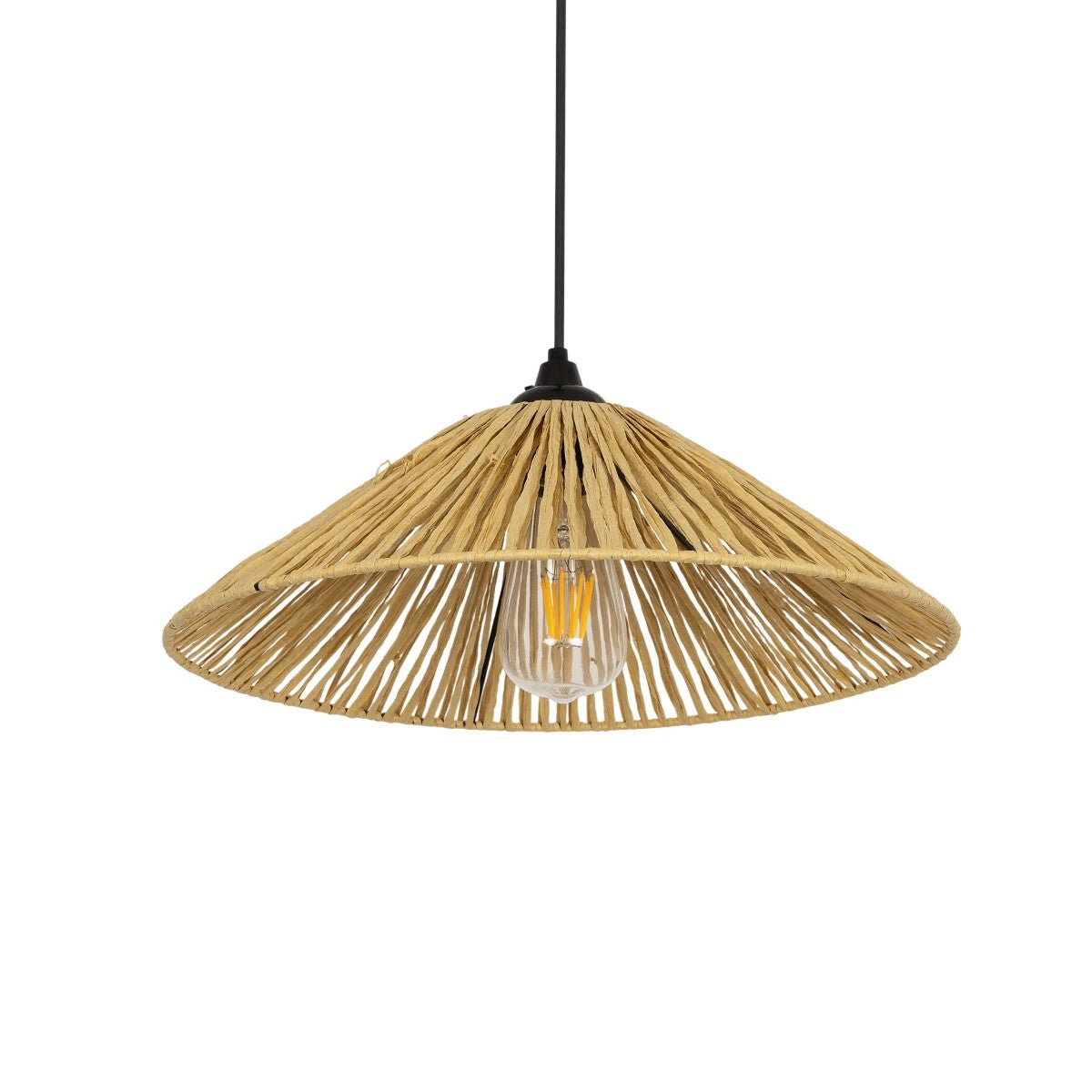 CHAPEAU 205-0086 Boho Κρεμαστό Φωτιστικό Οροφής με Ντουί 1 x E27 AC 220-240V IP20 - Μπεζ - M41 x Π41 x Υ17