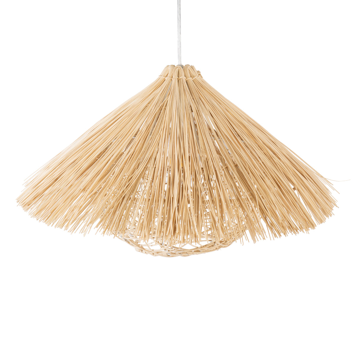 CHEOPE 01599 Boho Κρεμαστό Φωτιστικό Οροφής με Ντουί 1 x E27 AC 220-240V IP20 - Μπεζ - Μ45 x Π45 x Υ35