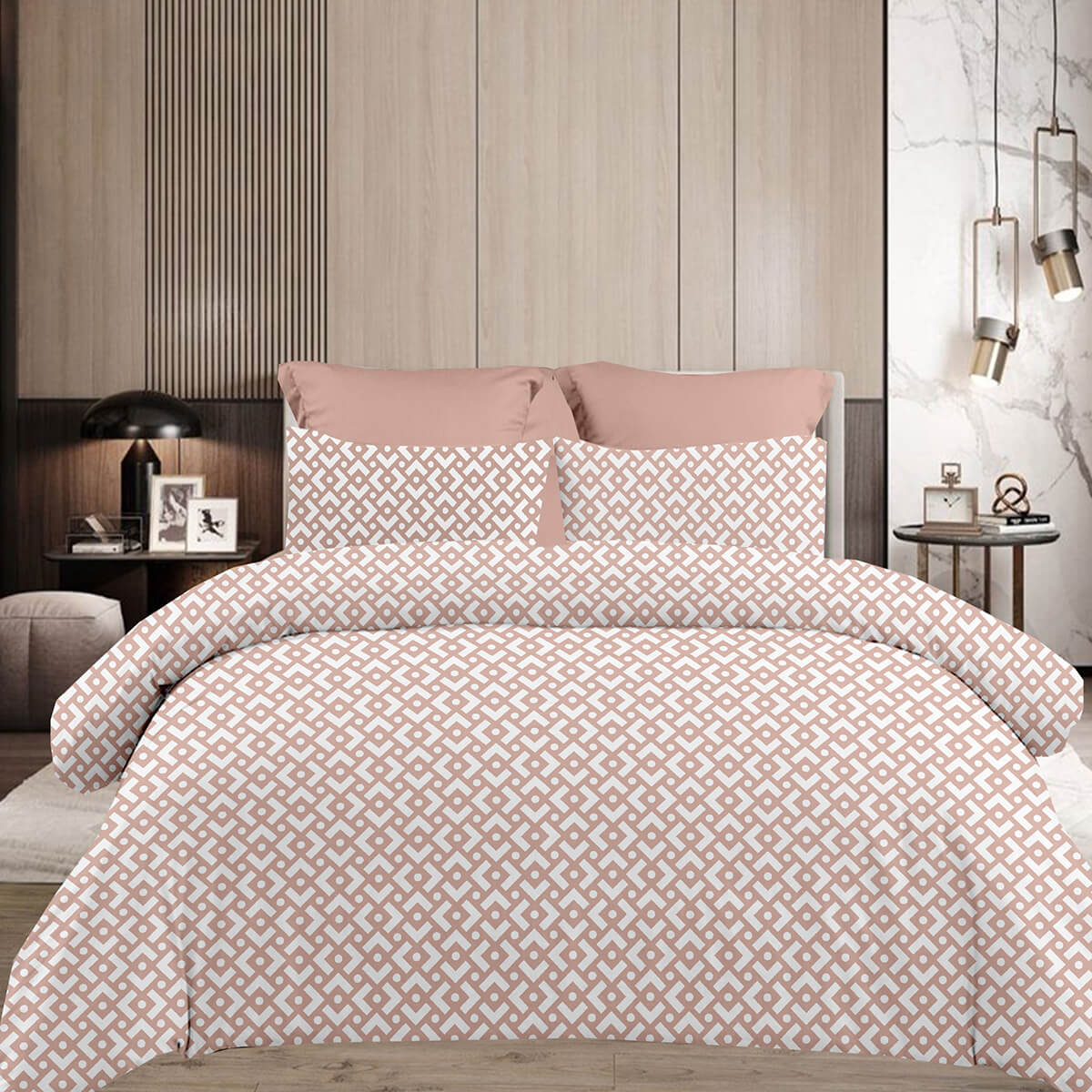 Σεντόνια King Size Σετ 2 x 2.60x2.80εκ + 2 x 52x72εκ Chiara Chocolat