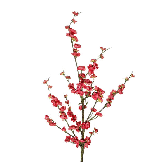 CHINESE RED PLUM BLOSSOM BRANCH 21459 Τεχνητό Διακοσμητικό Κλαδί Κόκκινης Κερασίας Y113cm