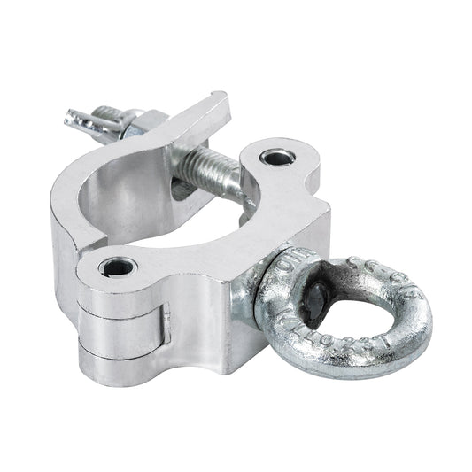 CLAMPS 51186 Επαγγελματικός Γάντζος Hook Αλουμινίου Ύψηλης Αντοχής για Κρέμαση, Στήριξη & Τοποθέτηση Προϊόντων Stage σε Τράσες - Μ16 x Π12 x Υ3cm - Χρώμιο