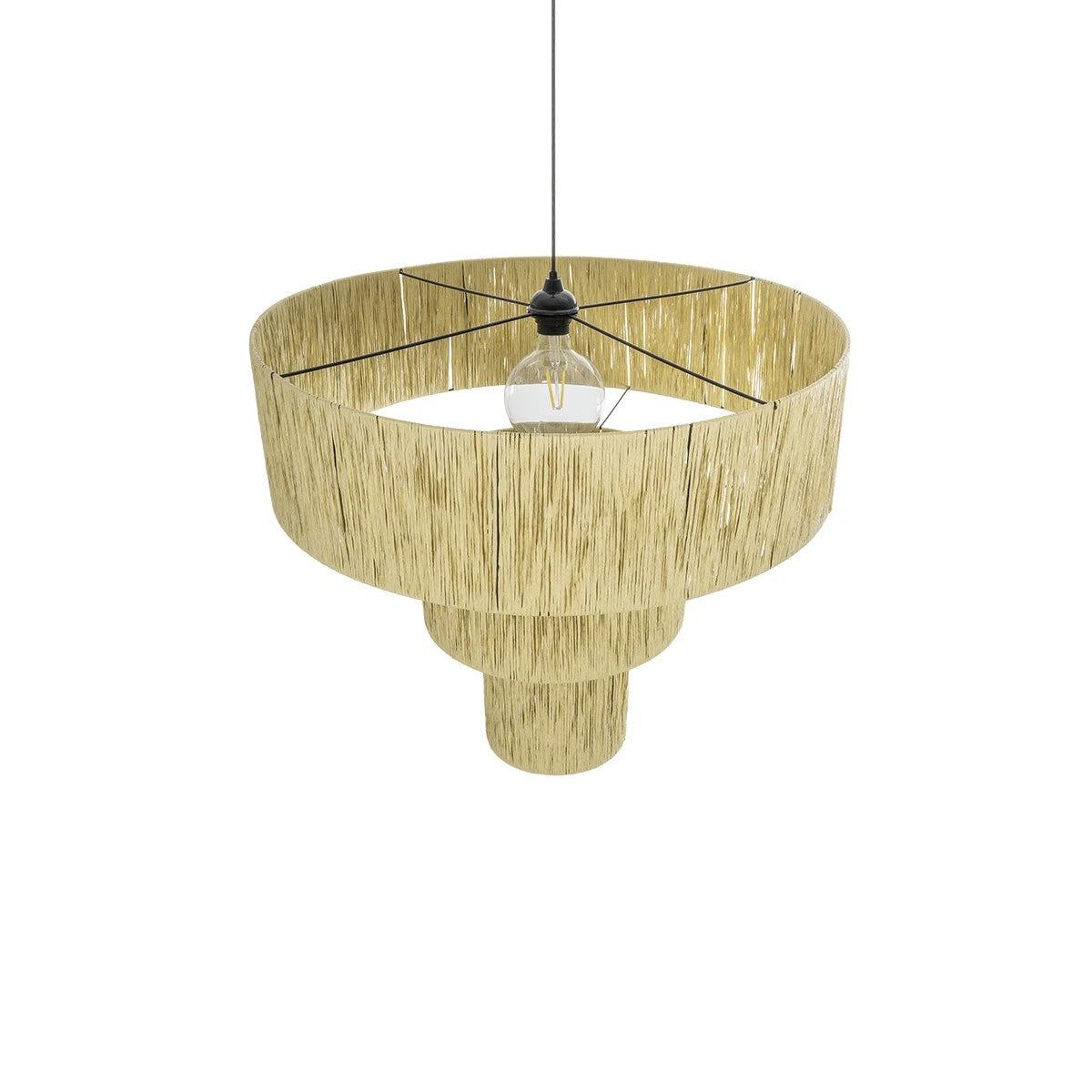 COROIN 205-0035 Boho Κρεμαστό Φωτιστικό Οροφής με Ντουί 1 x E27 AC 220-240V IP20 - Μπεζ - M70 x Π70 x Υ64