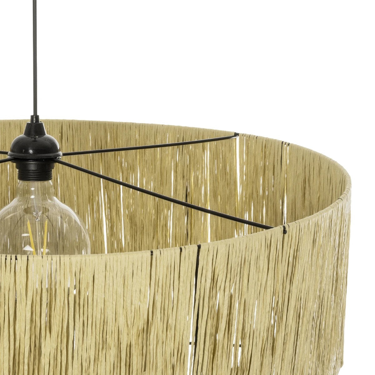 COROIN 205-0035 Boho Κρεμαστό Φωτιστικό Οροφής με Ντουί 1 x E27 AC 220-240V IP20 - Μπεζ - M70 x Π70 x Υ64