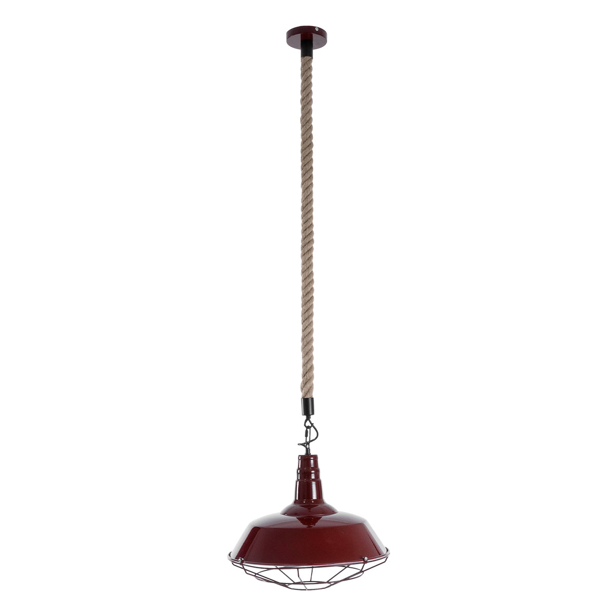 CRANE 01410 Vintage Κρεμαστό Φωτιστικό Οροφής με Ντουί 1 x E27 AC 220-240V IP20 - Κόκκινο & Μπεζ - Μ36 x Π36 x Υ31