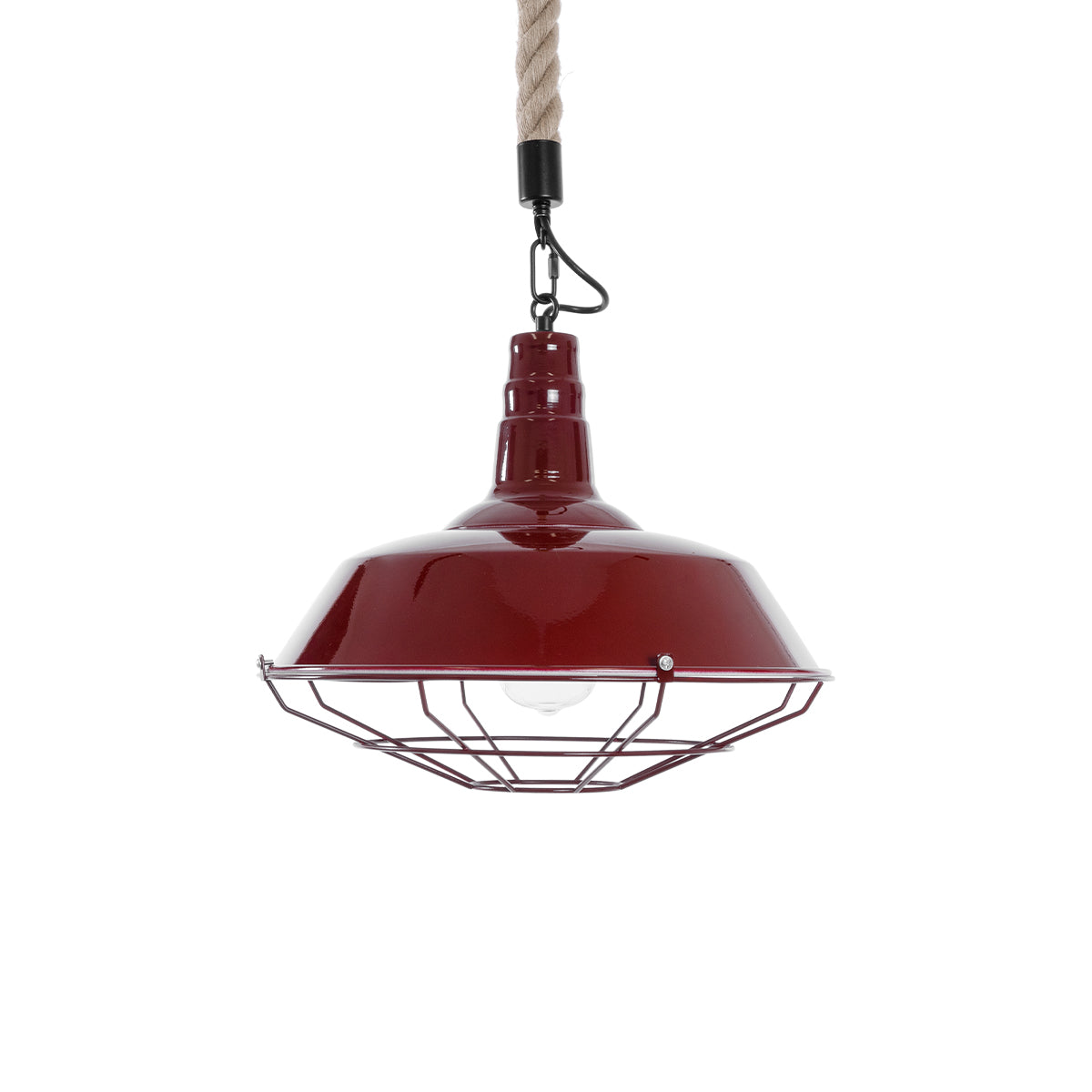 CRANE 01410 Vintage Κρεμαστό Φωτιστικό Οροφής με Ντουί 1 x E27 AC 220-240V IP20 - Κόκκινο & Μπεζ - Μ36 x Π36 x Υ31