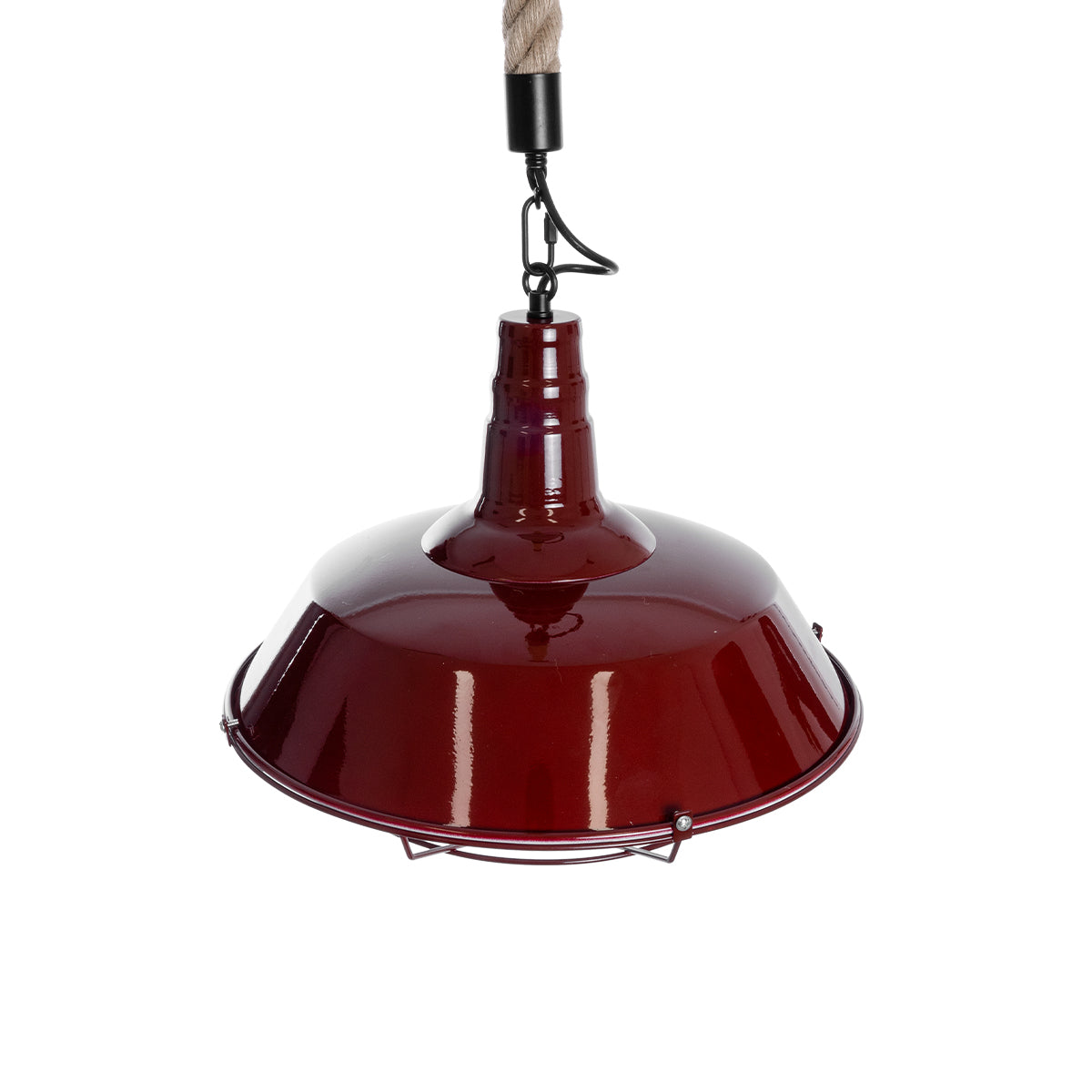 CRANE 01410 Vintage Κρεμαστό Φωτιστικό Οροφής με Ντουί 1 x E27 AC 220-240V IP20 - Κόκκινο & Μπεζ - Μ36 x Π36 x Υ31