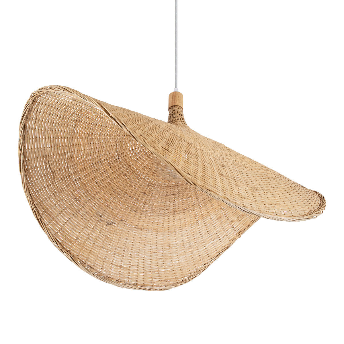 CUBA 01767 Boho Κρεμαστό Φωτιστικό Οροφής με Ντουί 1 x E27 AC 220-240V IP20 - Μπεζ - Μ80 x Π80 x Υ49