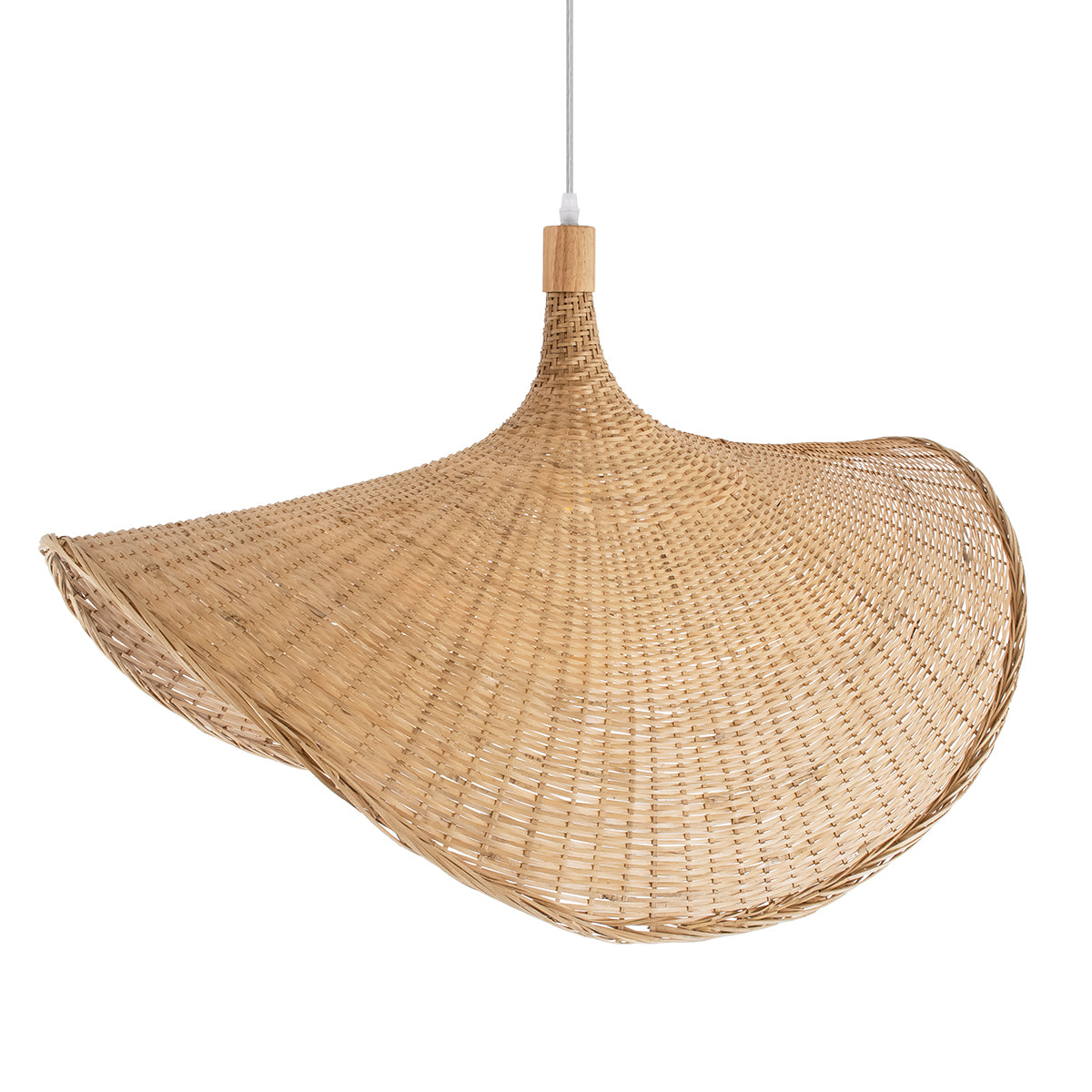 CUBA 01767 Boho Κρεμαστό Φωτιστικό Οροφής με Ντουί 1 x E27 AC 220-240V IP20 - Μπεζ - Μ80 x Π80 x Υ49