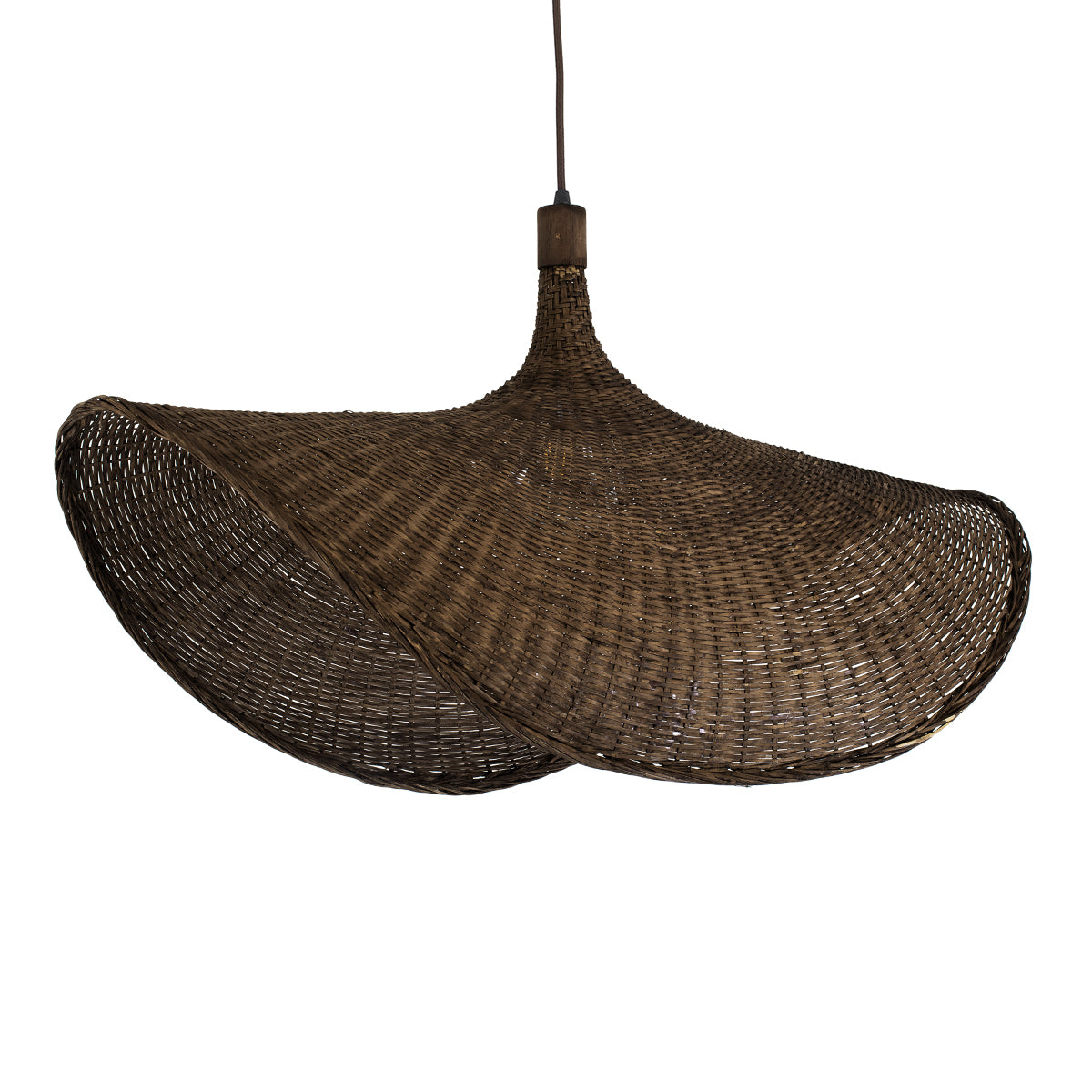 CUBA 01768 Boho Κρεμαστό Φωτιστικό Οροφής με Ντουί 1 x E27 AC 220-240V IP20 - Καφέ - Μ80 x Π80 x Υ49