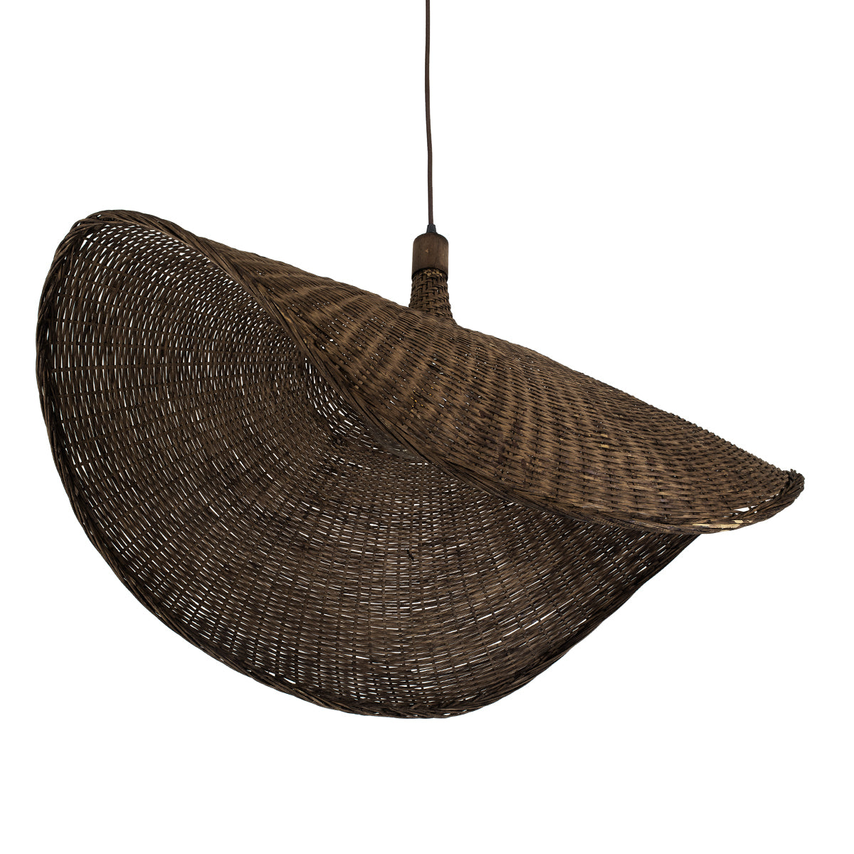 CUBA 01768 Boho Κρεμαστό Φωτιστικό Οροφής με Ντουί 1 x E27 AC 220-240V IP20 - Καφέ - Μ80 x Π80 x Υ49