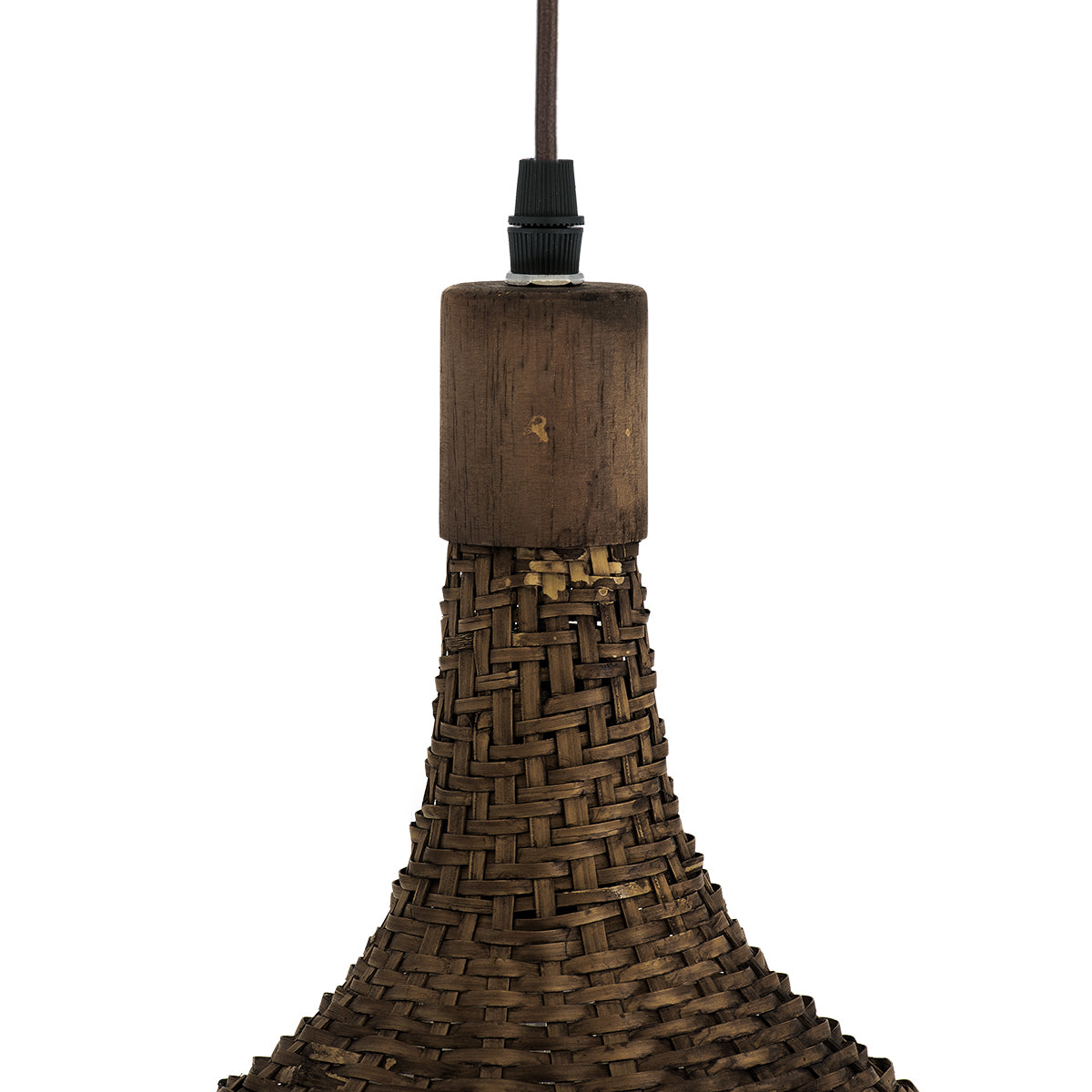 CUBA 01768 Boho Κρεμαστό Φωτιστικό Οροφής με Ντουί 1 x E27 AC 220-240V IP20 - Καφέ - Μ80 x Π80 x Υ49