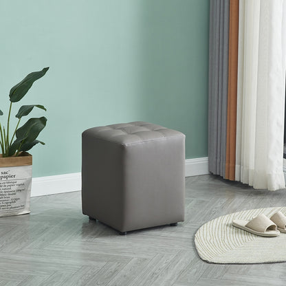 CUBE GREY PU ΣΚΑΜΠΟ 35x35x42