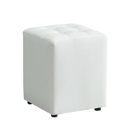 CUBE WHITE PU ΣΚΑΜΠΟ 35x35x42