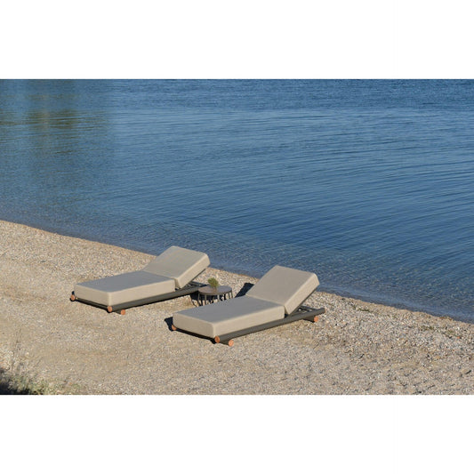 Cayenne/Taupe Ξαπλώστρα Αλουμινίου 200x93x35