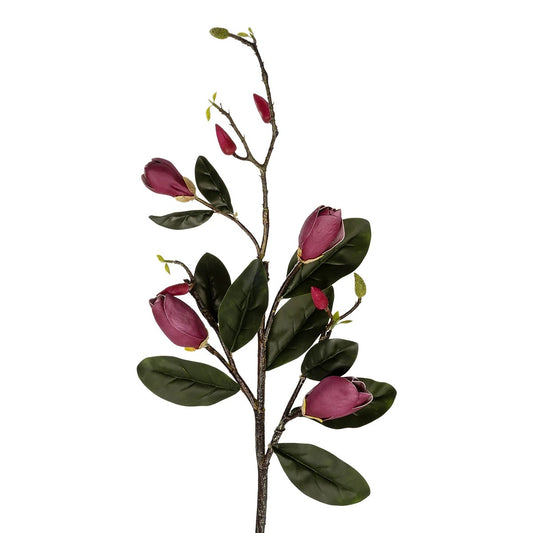 DARK PING MAGNOLIA BRANCH 21421 Τεχνητό Διακοσμητικό Κλαδί Ροζ Μαγνόλια Y120cm