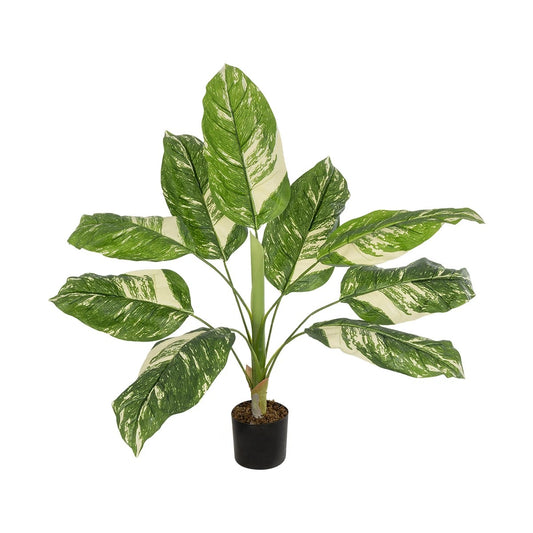 DIEFFENBACHIA 20941 Τεχνητό Διακοσμητικό Φυτό Πράσινη & Μπεζ Διφενμπάχια Μ80 x Π80 x Υ90