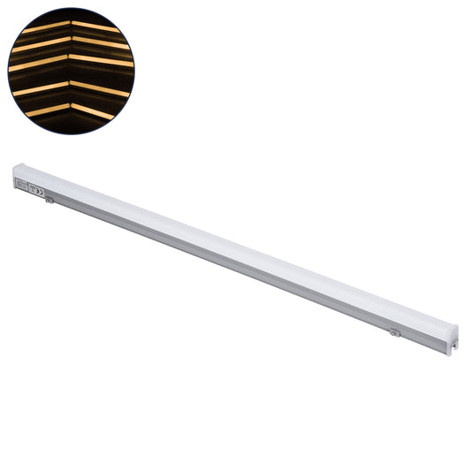 DIGI-BAR 90213 Ψηφιακή Μπάρα Φωτισμού Wall Washer Digital Pixel Facade Tuber Bar LED 12W 840lm 180° DC 24V Αδιάβροχο IP65 L100 x W3 x H4.5cm Θερμό Λευκό 2700K DMX512 - Ασημί με Οπάλ Λευκό Κάλυμμα