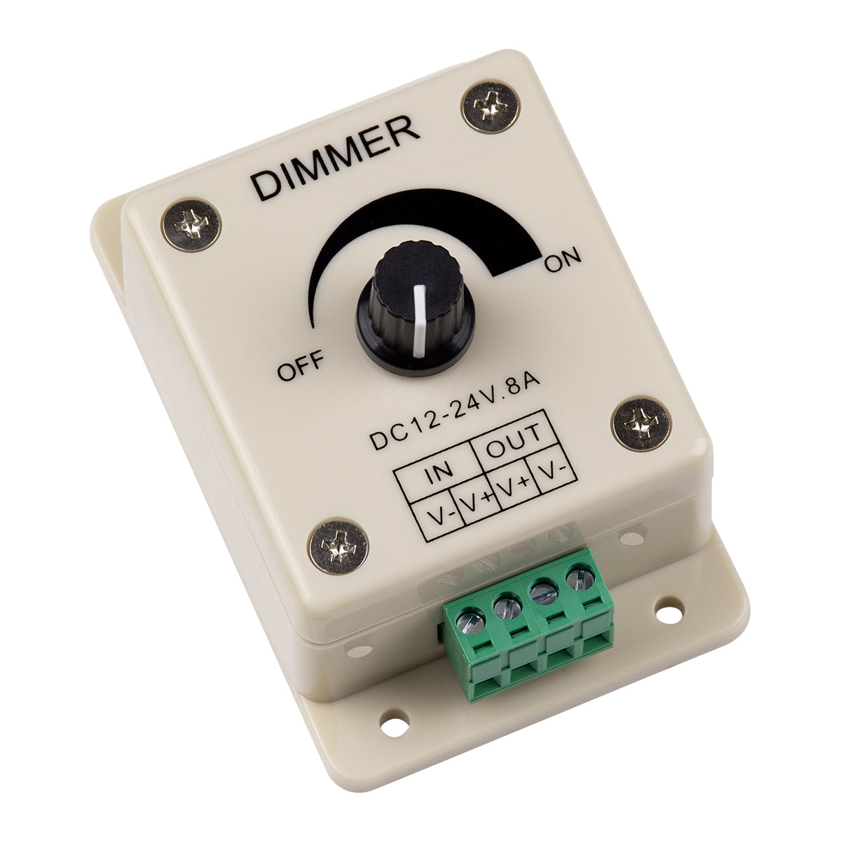 DIMMERALI 73315 Dimmer με 1 x 8A 192W Κανάλι DC 12-24V 8A 192W Max IP20 - Μ9.3 x Π6.5 x Υ6.2