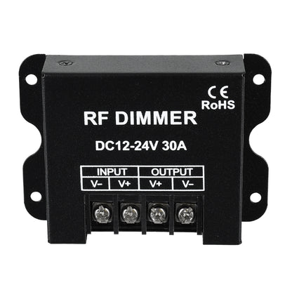 DIMMERME 73310 Σετ Dimmer με RF Ασύρματο Χειριστήριο με 1 x 30A 720W Κανάλι DC 12-24V 30A 720W Max IP20 - RF2.4Ghz - Μ8.7 x Π6.2 x Υ2