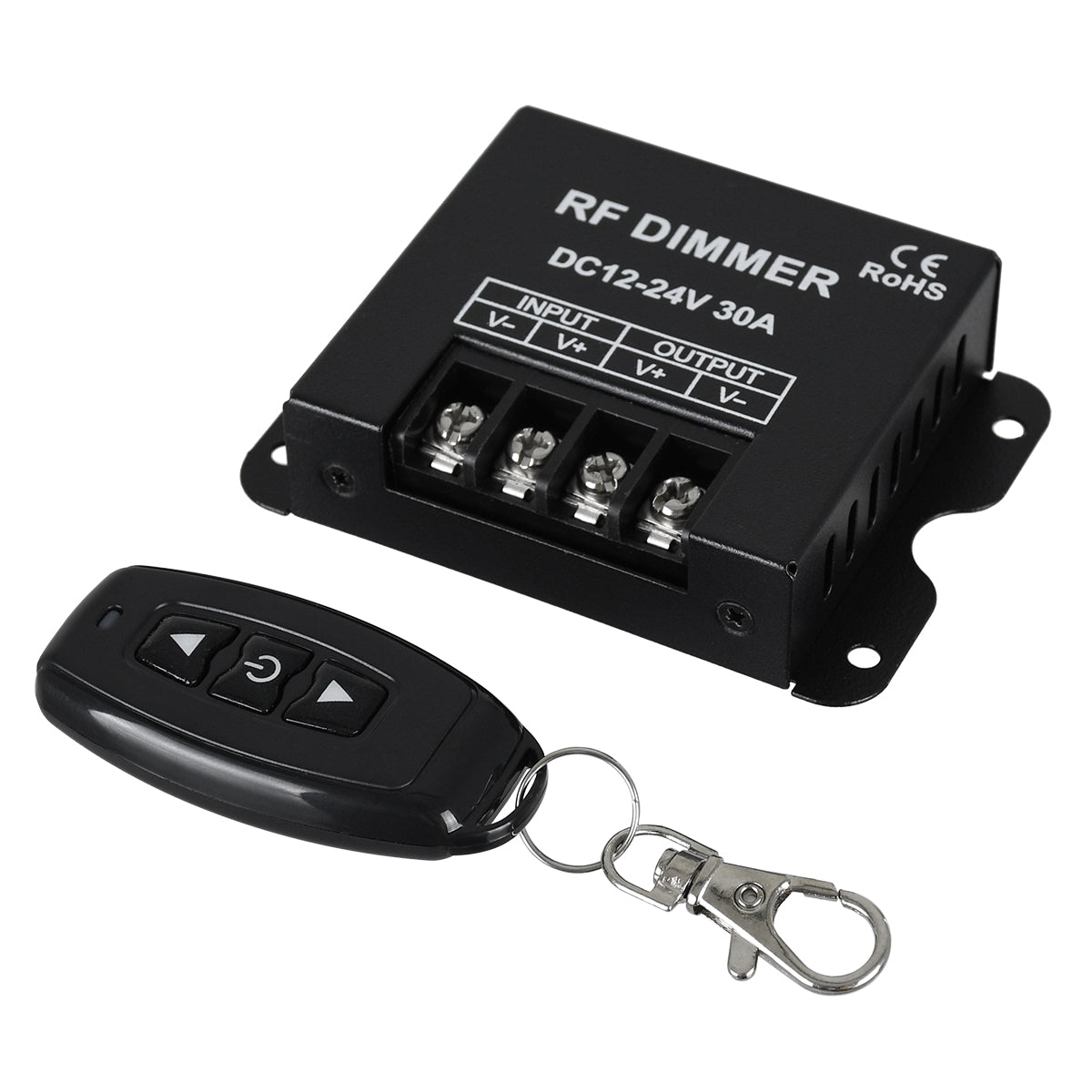 DIMMERME 73310 Σετ Dimmer με RF Ασύρματο Χειριστήριο με 1 x 30A 720W Κανάλι DC 12-24V 30A 720W Max IP20 - RF2.4Ghz - Μ8.7 x Π6.2 x Υ2