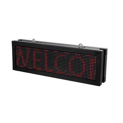 DISPLAY 90268 Κυλιόμενη Ψηφιακή Επιγραφή 64x16cm P10 Διπλής Όψης LED AC 220-240V Αδιάβροχο IP65 Κόκκινο - WiFi Control μέσω FK APP - Αισθητήρας Θερμοκρασίας & Υγρασίας - Μ70.5 x Π11 x Υ22.5