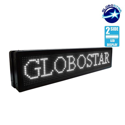 DISPLAY 90300 Κυλιόμενη Ψηφιακή Επιγραφή P10 Διπλής Όψης LED AC 220-240V Αδιάβροχο IP65 Ψυχρό Λευκό 6000K - WiFi Control μέσω FK APP - Αισθητήρας Θερμοκρασίας & Υγρασίας - Μ104 x Π12 x Υ20