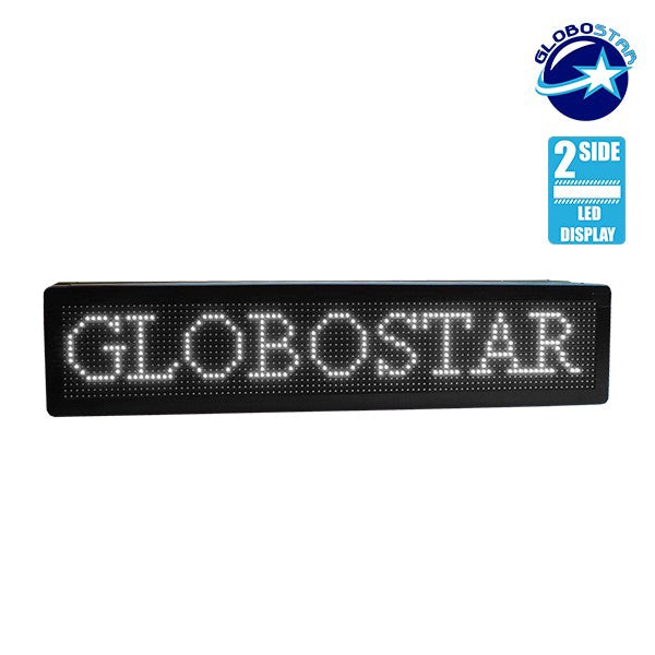 DISPLAY 90300 Κυλιόμενη Ψηφιακή Επιγραφή P10 Διπλής Όψης LED AC 220-240V Αδιάβροχο IP65 Ψυχρό Λευκό 6000K - WiFi Control μέσω FK APP - Αισθητήρας Θερμοκρασίας & Υγρασίας - Μ104 x Π12 x Υ20