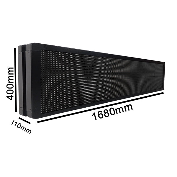 DISPLAY 90330 Κυλιόμενη Ψηφιακή Επιγραφή P10 Διπλής Όψης LED AC 220-240V Αδιάβροχο IP65 Ψυχρό Λευκό 6000K - WiFi Control μέσω FK APP - Αισθητήρας Θερμοκρασίας & Υγρασίας - Μ168 x Π12 x Υ40