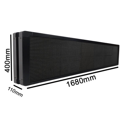 DISPLAY 90330 Κυλιόμενη Ψηφιακή Επιγραφή P10 Διπλής Όψης LED AC 220-240V Αδιάβροχο IP65 Ψυχρό Λευκό 6000K - WiFi Control μέσω FK APP - Αισθητήρας Θερμοκρασίας & Υγρασίας - Μ168 x Π12 x Υ40