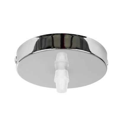 DIY 77502 Επιτοίχια Στρογγυλή Ροζέτα - Βάση για 1 Κρεμαστό Φωτιστικό - Φ10 x Υ2cm - Χρώμιο / Νίκελ - Μεταλλικό