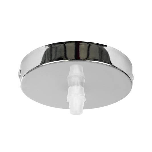 DIY 77502 Επιτοίχια Στρογγυλή Ροζέτα - Βάση για 1 Κρεμαστό Φωτιστικό - Φ10 x Υ2cm - Χρώμιο / Νίκελ - Μεταλλικό