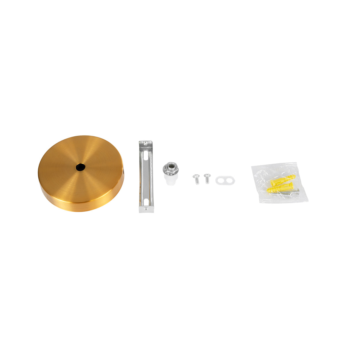 DIY 77503 Επιτοίχια Στρογγυλή Ροζέτα - Βάση για 1 Κρεμαστό Φωτιστικό - Φ10 x Υ2cm - Χρυσό - Μεταλλικό