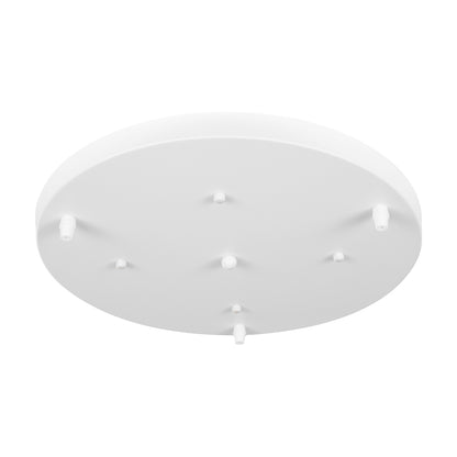 DIY 77540 Επιτοίχια Στρογγυλή Ροζέτα - Βάση για 3 Κρεμαστά Φωτιστικά - Φ40 x Υ3cm - Λευκό - Μεταλλικό