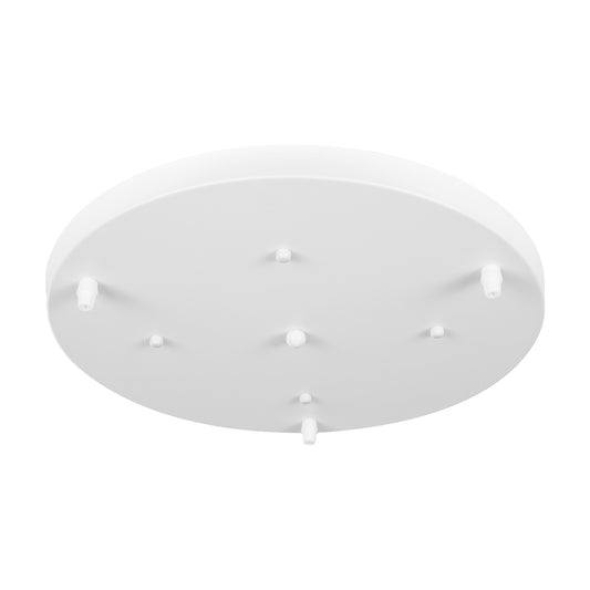 DIY 77540 Επιτοίχια Στρογγυλή Ροζέτα - Βάση για 3 Κρεμαστά Φωτιστικά - Φ40 x Υ3cm - Λευκό - Μεταλλικό