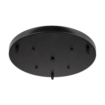 DIY 77541 Επιτοίχια Στρογγυλή Ροζέτα - Βάση για 3 Κρεμαστά Φωτιστικά - Φ40 x Υ3cm - Μαύρο - Μεταλλικό