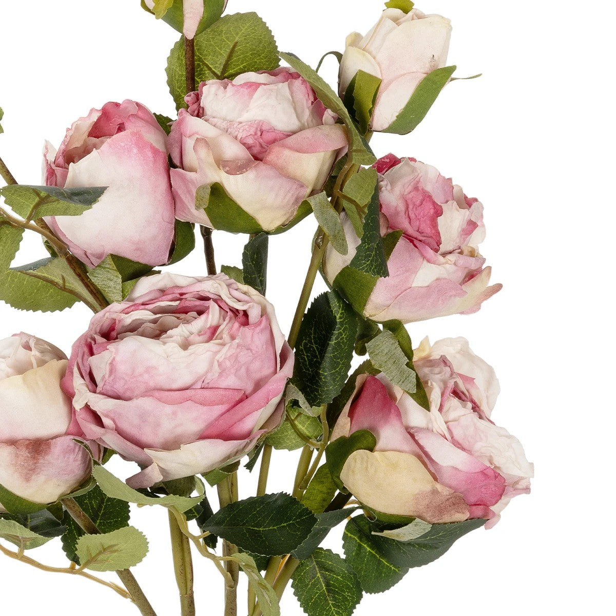 DUSTY PINK ROSE BOUQUET 21083 Τεχνητό Διακοσμητικό Μπουκέτο Τριαντάφυλλα Ανοιχτό Ροζ Y63cm