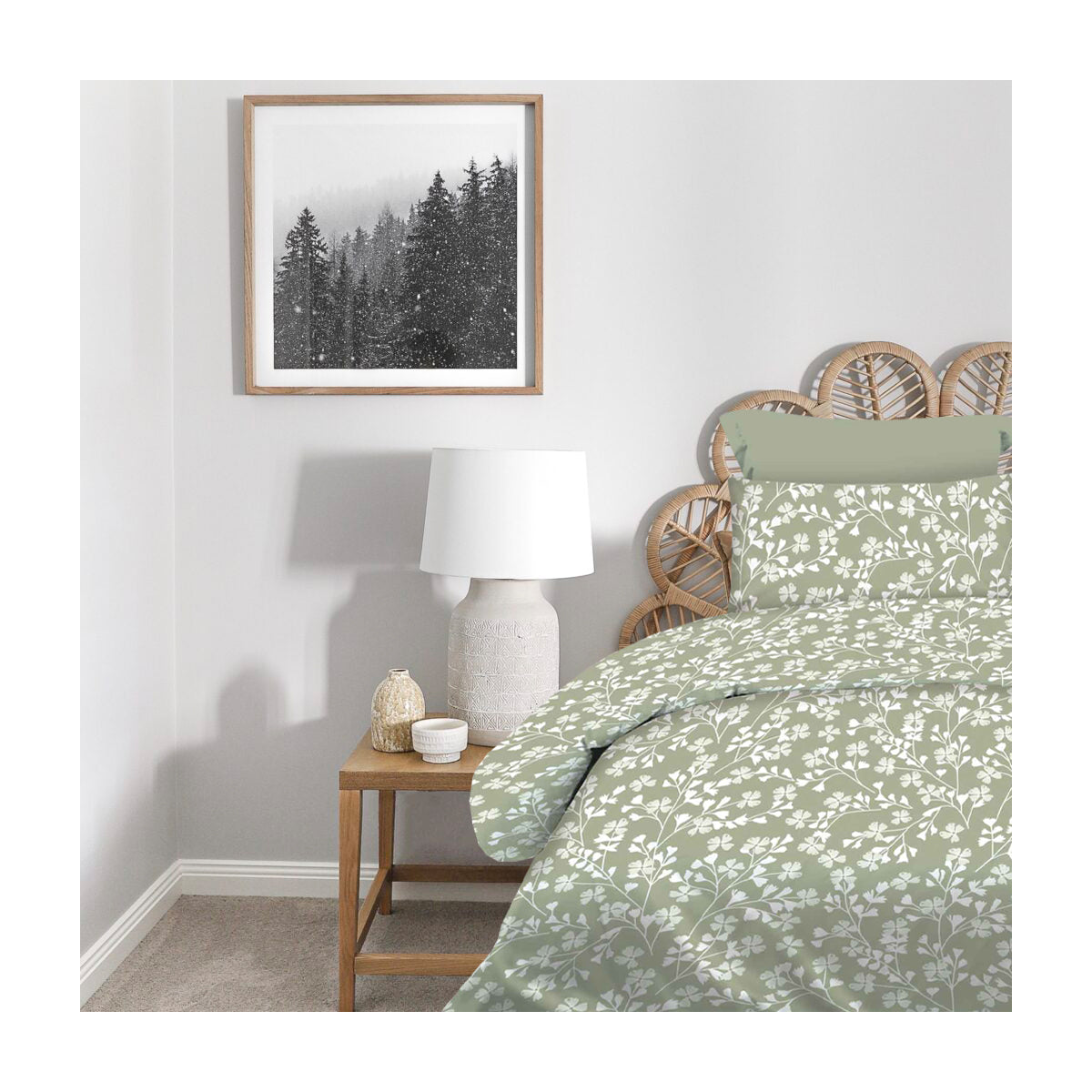 Σετ Σεντόνια 2x(1,75x2,60εκ) + 1x(52x72εκ) Daisy Olive