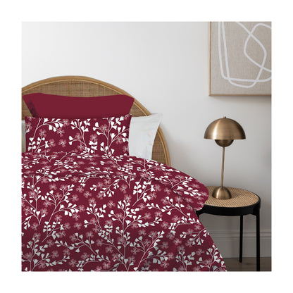 Σετ Σεντόνια 2x(1,75x2,60εκ) + 1x(52x72εκ) Daisy Red Wine