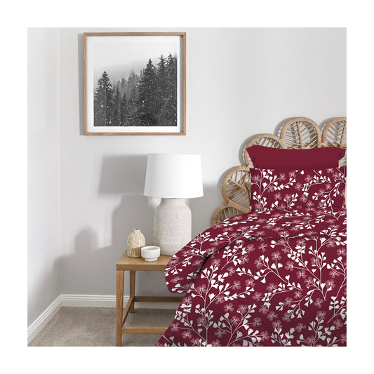 Σετ Σεντόνια 2x(1,75x2,60εκ) + 1x(52x72εκ) Daisy Red Wine