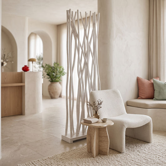 Διακοσμητικό Δαπέδου Jati Teak Ξύλο σε White Wash Απόχρωση 60x20x190
