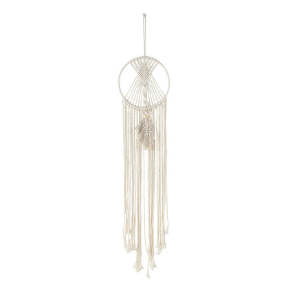 Διακοσμητικό Κρεμαστό Μάτι Λευκό/Μπεζ Ύφασμα 20x85εκ