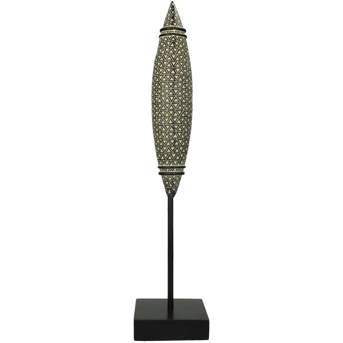 Διακοσμητικό Tribal Μαύρο Polyresin 10x10x45