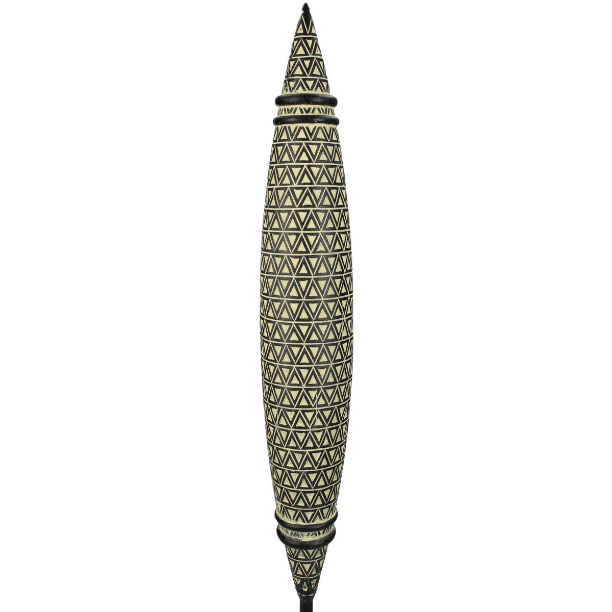 Διακοσμητικό Tribal Μαύρο Polyresin 10x10x45