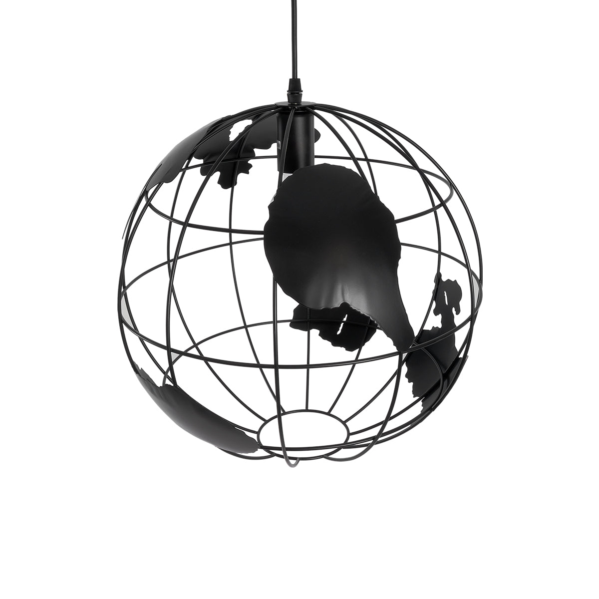 EARTH 01663 Vintage Κρεμαστό Φωτιστικό Οροφής με Ντουί 1 x E27 AC 220-240V IP20 - Μαύρο - Μ41 x Π41 x Υ41