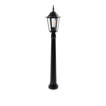 ELLIPSE 01401 Vintage Φωτιστικό Κολωνάκι Κήπου Μονόφωτο 1 x E27 Μαύρο Μεταλλικό Πλέγμα L17 x W16 x H105cm